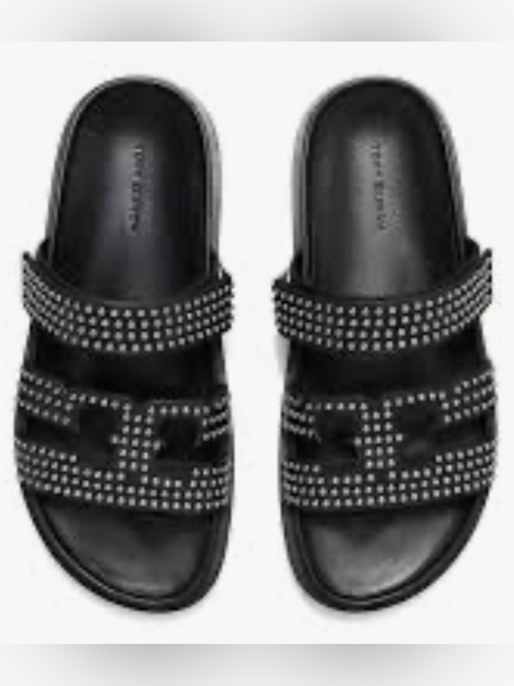 Tory Burch Ines Black Stud Sandal Shoe US 9 NEW RARE STYLE